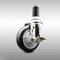 Service Caster 4 Inch 316SS Black Polyurethane Swivel 1-3/8 Inch Expanding Stem Caster Brake SCC-SS316EX20S414-PPUB-BLK-TLB-138 - alternate 1